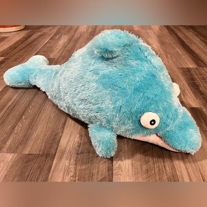 Shalom Toy Collection 36” White & Blue Plush DOLPHIN - Stuffed Animal Toy NEW